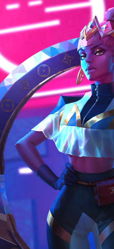 Fond d'écran Qiyana Fan Art 4k sur iPhone