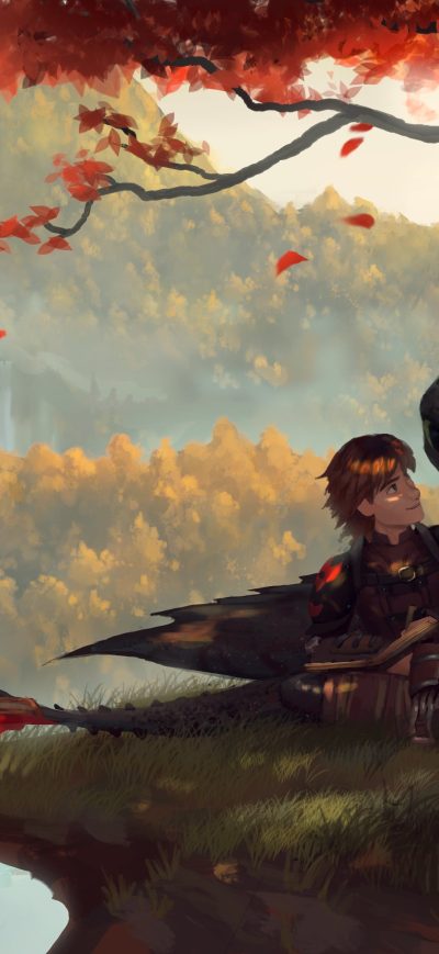 Fond d'écran iPhone Toothless And Hiccup Fanart