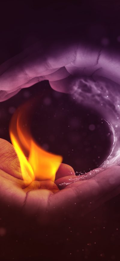 Fond d'écran iPhone Fire And Water 4k