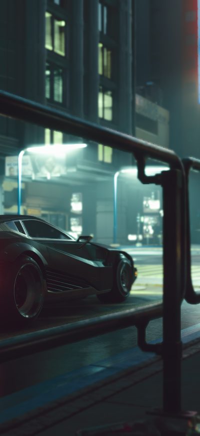 Fond d'écran iPhone Quadra Turbo Cyberpunk 2077 4k