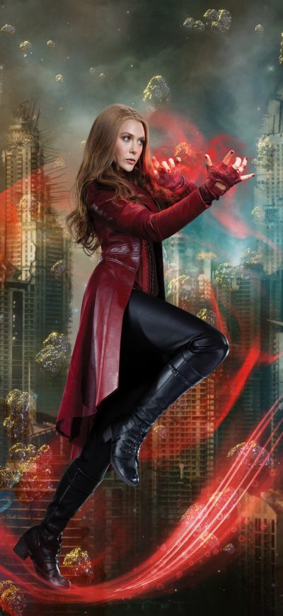 Fond d'écran iPhone Scarlet Witch Powerful 5k