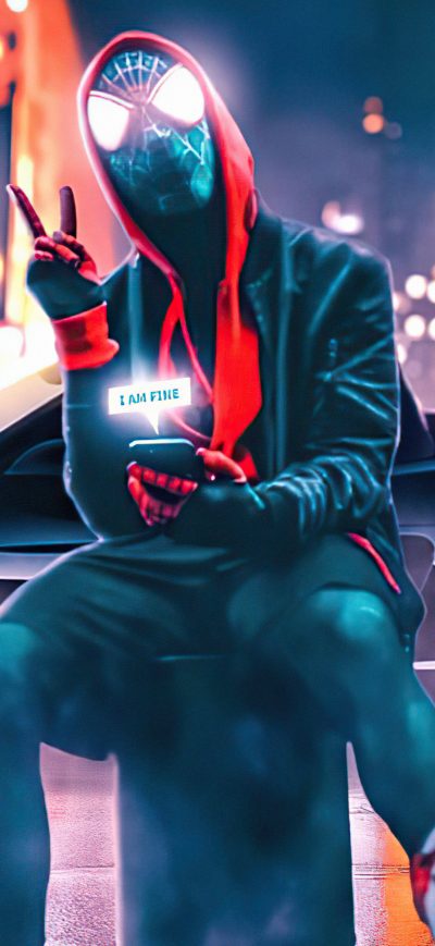 Fond d'écran iPhone Spiderman Chilling In Town 4k