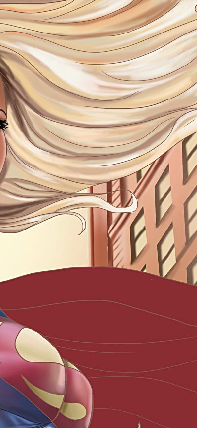 Fond d'écran iPhone Supergirl Paint Art