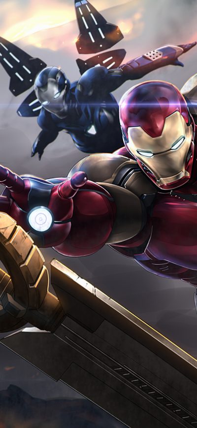 Fond d'écran iPhone Thanos Vs Iron Man Team