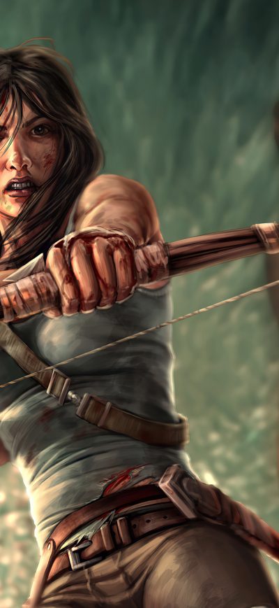 Fond d'écran iPhone Lara Croft With Bow And Arrow