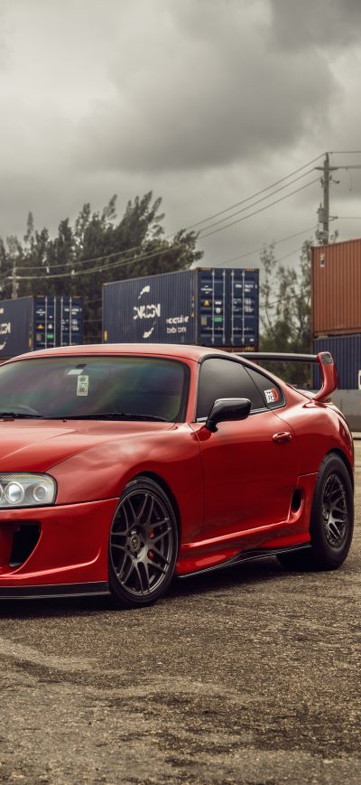 Fond d'écran iPhone Red Supra Forgestar Wheels 8k