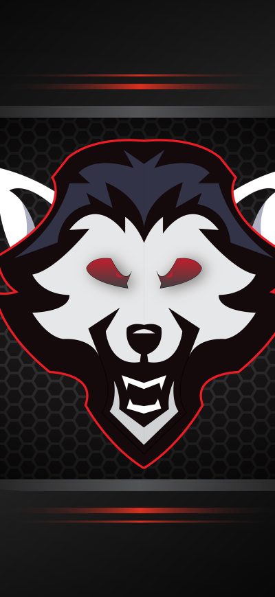 Fond d'écran iPhone Wolf Logo Minimal 4k