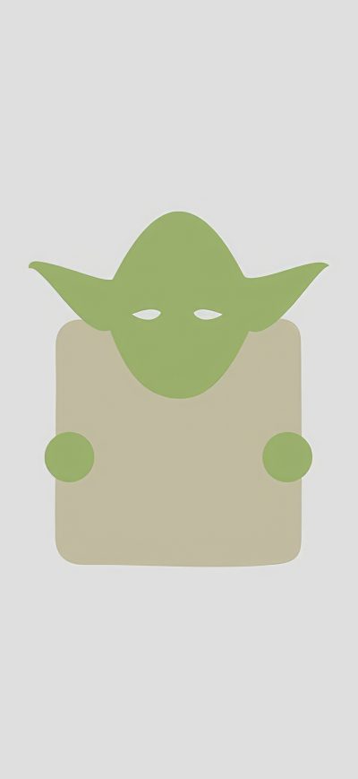 Fond d'écran iPhone Yoda Star Wars Minimal Doddle 5k