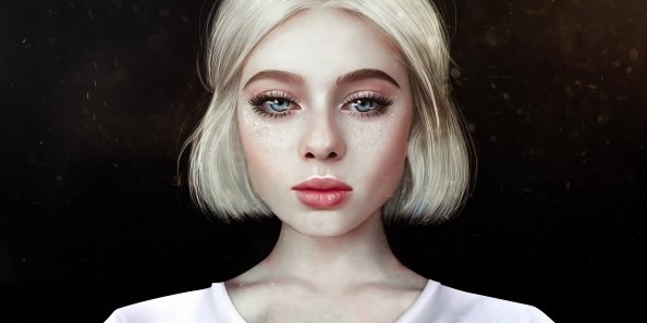 Digital Art Blonde Women