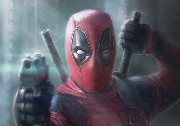 Deadpool Pointing Gun Artwork