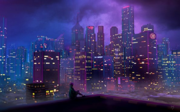 Anime City Girl 4k