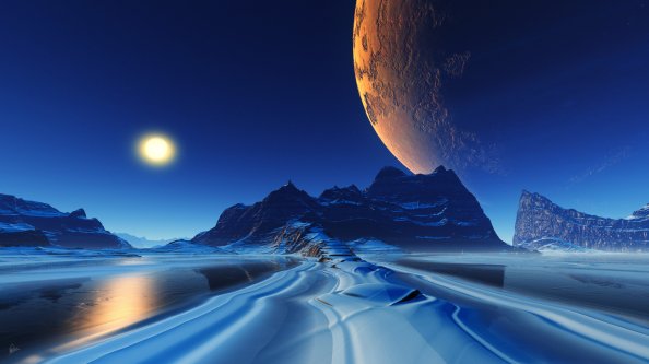 Landscape Cinematic Planets Reflection