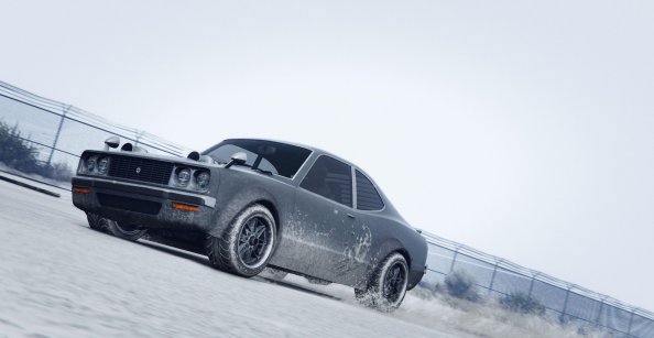 Car In Snow Gta 5 4k