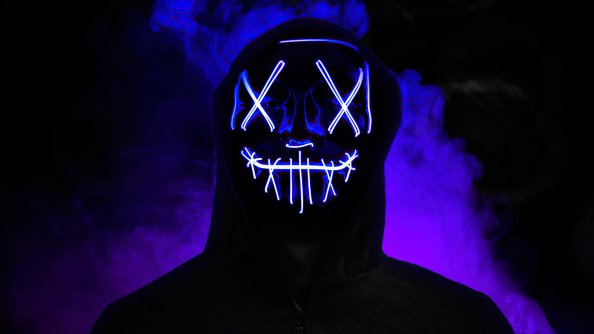 Boy Neon Mask Glowing 5k
