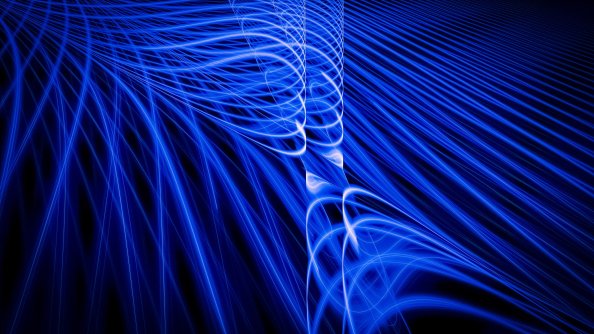 Blue Raw Fractal Digital Art 4k