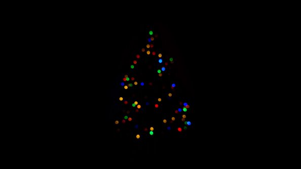 Christmas Tree Minimalism Dark 4k