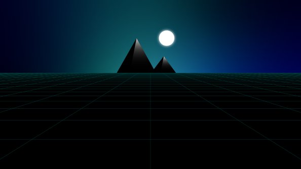Pyramid Synthwave Minimal 8k