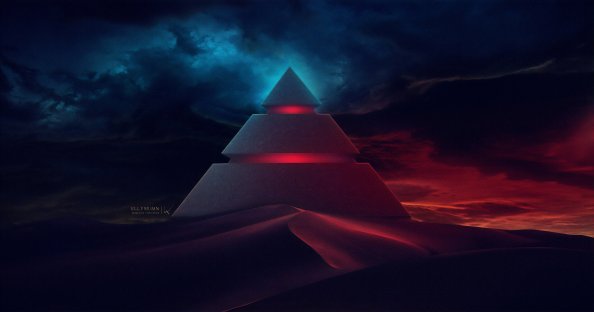 Pyramid Digital Art 4k