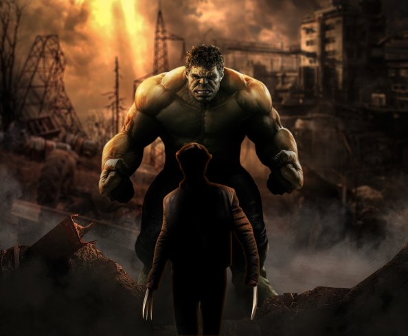 Hulk Vs Wolverine 4k Art