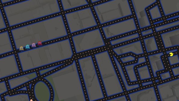 Google Maps Pacman Art