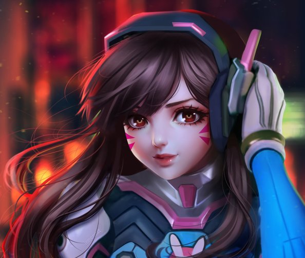 Dva As Kid Overwatch Artwork