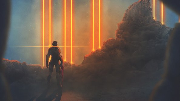 Science Fiction Warrior Artwork