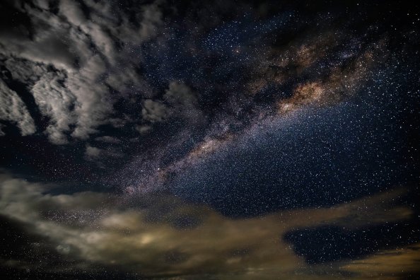 Milky Way Astronomy Constellations Storm Clouds Stars 5k