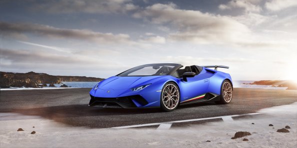Blue Lamborghini Roadster 4k