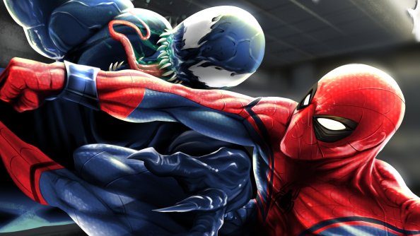 Spiderman And Venom Art