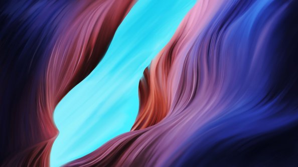 Gorge Colorful Waves Minimal 5k