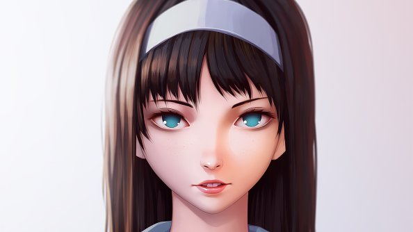 Anime Girl Aqua Eyes 4k