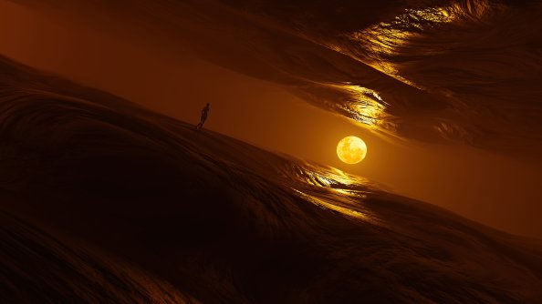 Walking On Waves Moonlight 4k