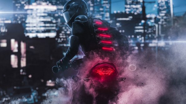 Biker Burnout 4k