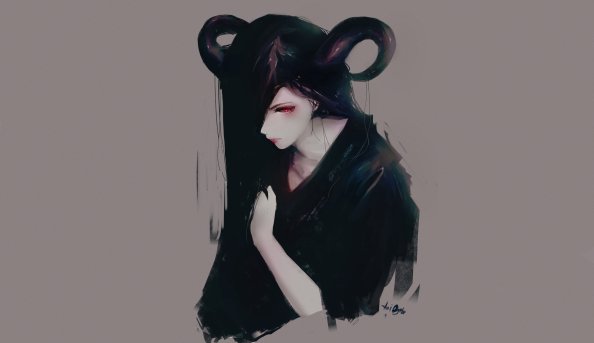 Anime Girl With Horn