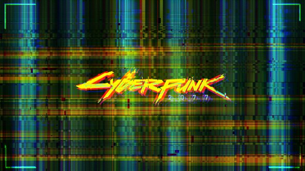 Cyberpunk 2077 Glitch Logo 4k