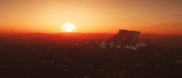 Star Citizen Sunset In Hurston Planet