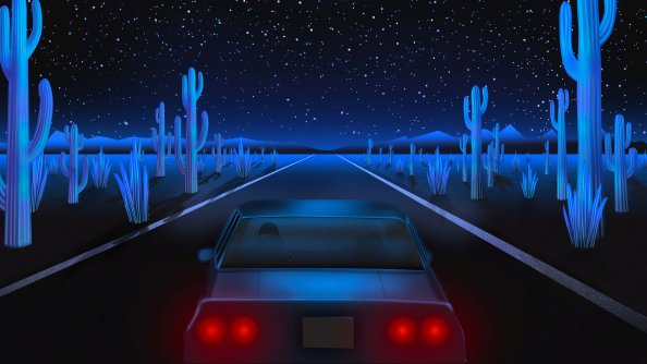 Vaporwave Road 4k