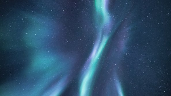 Blue And White Lights Of Sky 5k