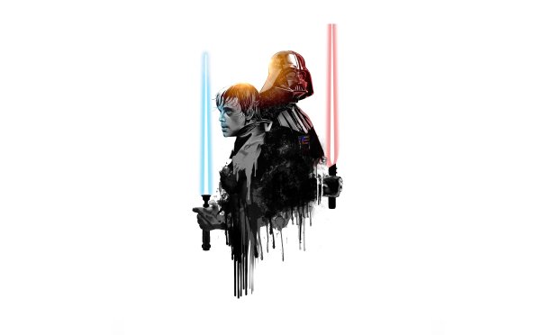 Luke And Darth Vader Artwork