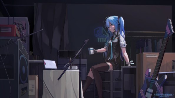 Hatsune Miku Blue Hair 5k