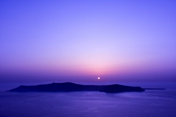 Cool Blue Temperature Sunset