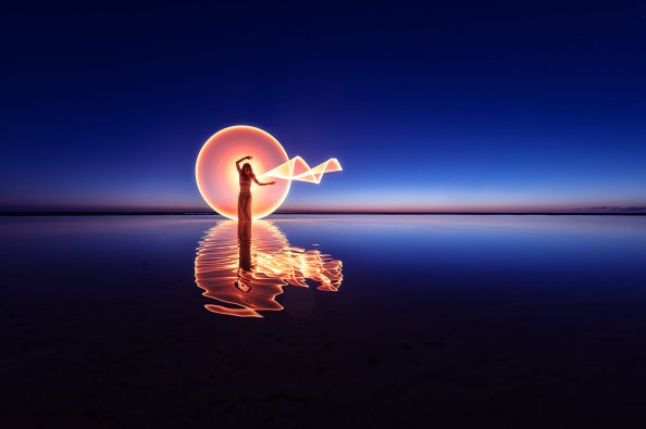 Women Chakra Water Lake Reflection