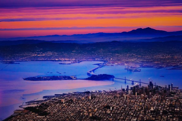 Beautiful City Depth View From Plane 5k