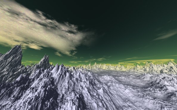 3d Snow Panaromic Mountains