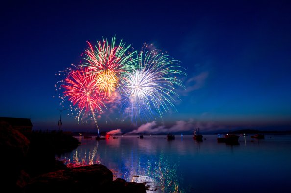 Colorful Fireworks Sky 4k