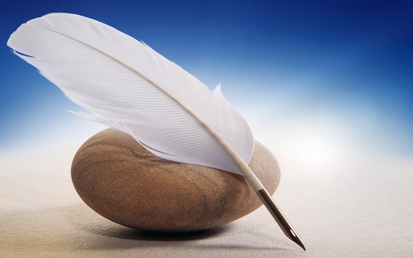 Note Feather Pen