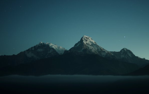 Mountains Landscape Dark Nature 4k