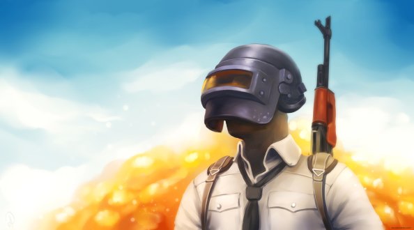 PUBG Helmet Guy Art