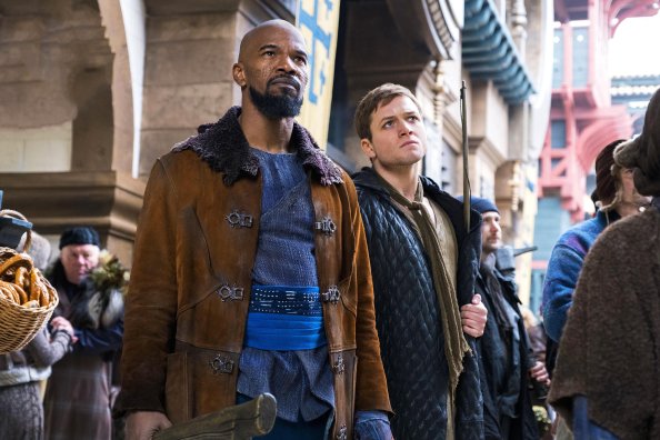 Jamie Foxx As Little John And Taron Egerton In Robin Hood 2018