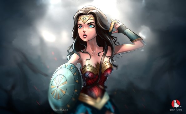 Wonder Woman Cartoon Artwork